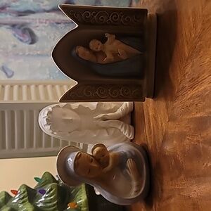 3 Vintage Planters Napco Shafford Samson Catholic Mother Mary Baby Jesus MCM